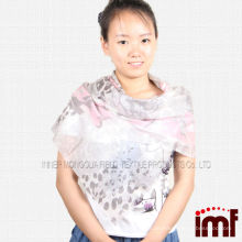 Inner-Mongolia Lady Pink Floral Printed Schal 100% Wollschal, Alibaba China Lieferant